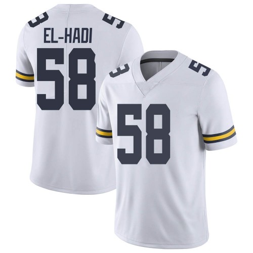 Giovanni El-Hadi Michigan Wolverines Youth NCAA #58 White Limited Brand Jordan College Stitched Football Jersey YFI0154BE